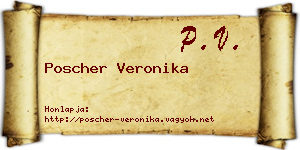 Poscher Veronika névjegykártya